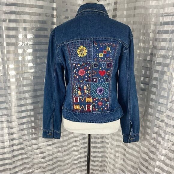 Agapo Denim Embroidered Jean Jacket - Picture 5 of 8